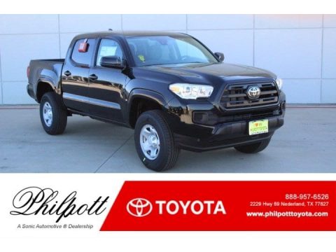 Midnight Black Metallic Toyota Tacoma SR Double Cab.  Click to enlarge.