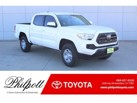 Super White Toyota Tacoma SR Double Cab.  Click to enlarge.