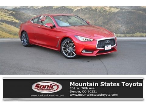 Dynamic Sunstone Red Infiniti Q60 Red Sport 400 AWD Coupe.  Click to enlarge.