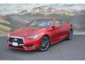 Front 3/4 View of 2017 Infiniti Q60 Red Sport 400 AWD Coupe #5