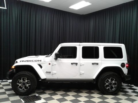 Bright White Jeep Wrangler Unlimited Rubicon 4x4.  Click to enlarge.