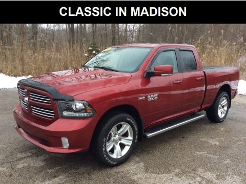 Deep Cherry Red Pearl Ram 1500 Sport Quad Cab 4x4.  Click to enlarge.