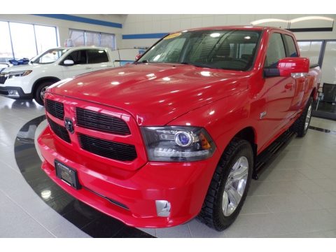 Flame Red Ram 1500 Sport Quad Cab 4x4.  Click to enlarge.