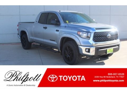 Silver Sky Metallic Toyota Tundra TSS Off Road Double Cab 4x4.  Click to enlarge.