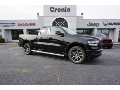 Diamond Black Crystal Pearl Ram 1500 Laramie Quad Cab.  Click to enlarge.