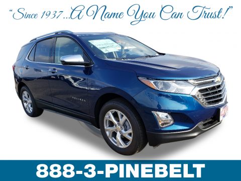Pacific Blue Metallic Chevrolet Equinox Premier AWD.  Click to enlarge.