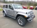 Front 3/4 View of 2019 Jeep Wrangler Unlimited Sahara 4x4 #8