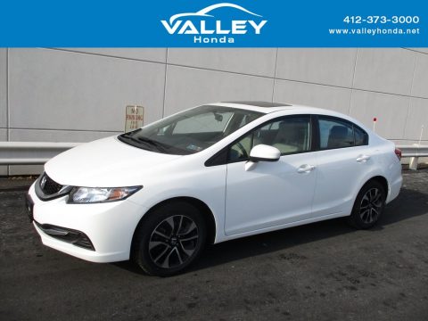 Taffeta White Honda Civic EX Sedan.  Click to enlarge.