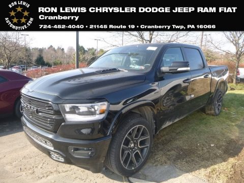 Diamond Black Crystal Pearl Ram 1500 Laramie Crew Cab 4x4.  Click to enlarge.
