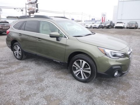 Wilderness Green Metallic Subaru Outback 2.5i Limited.  Click to enlarge.