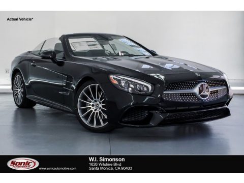 Black Mercedes-Benz SL 450 Roadster.  Click to enlarge.