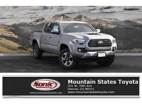 Cement Gray Toyota Tacoma TRD Sport Double Cab 4x4.  Click to enlarge.