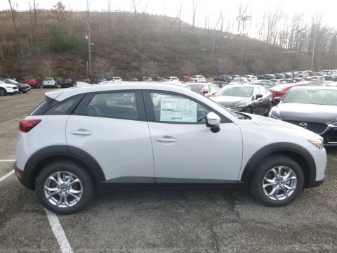 Snowflake White Pearl Mica Mazda CX-3 Sport AWD.  Click to enlarge.