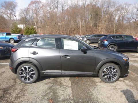 Machine Gray Metallic Mazda CX-3 Grand Touring AWD.  Click to enlarge.