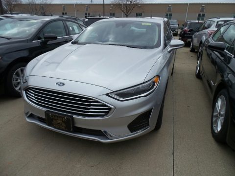 Ingot Silver Ford Fusion Hybrid SEL.  Click to enlarge.