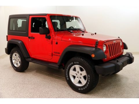 Flame Red Jeep Wrangler Sport 4x4.  Click to enlarge.