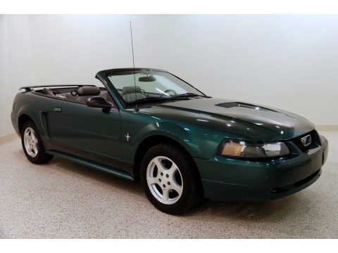 Tropic Green Metallic Ford Mustang V6 Convertible.  Click to enlarge.