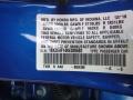 Honda Color Code B593M Aegean Blue Metallic #13