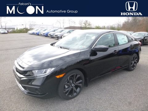 Crystal Black Pearl Honda Civic Sport Sedan.  Click to enlarge.