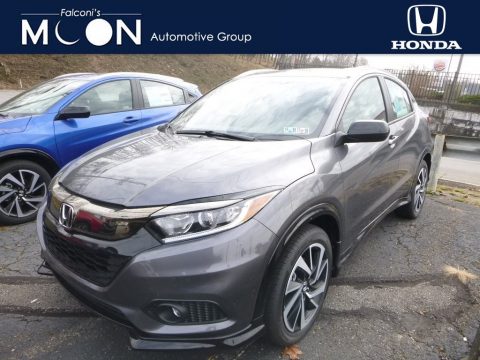 Modern Steel Metallic Honda HR-V Sport AWD.  Click to enlarge.