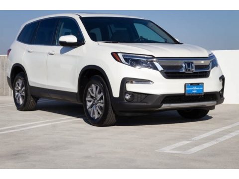 White Diamond Pearl Honda Pilot EX-L.  Click to enlarge.