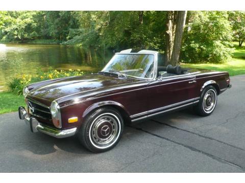 Dark Red Mercedes-Benz SL Class 280 SL Roadster.  Click to enlarge.
