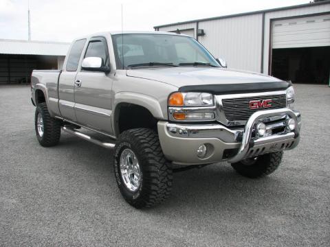 Silver Birch Metallic GMC Sierra 1500 SLE Z71 Extended Cab 4x4.  Click to enlarge.