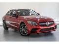 Front 3/4 View of 2019 Mercedes-Benz C 43 AMG 4Matic Sedan #12