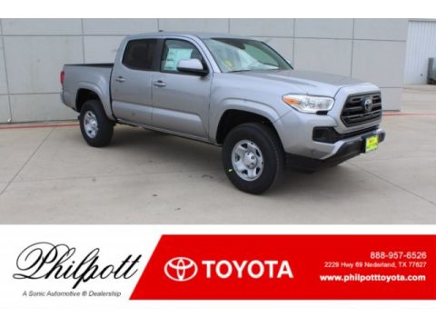 Silver Sky Metallic Toyota Tacoma SR Double Cab.  Click to enlarge.