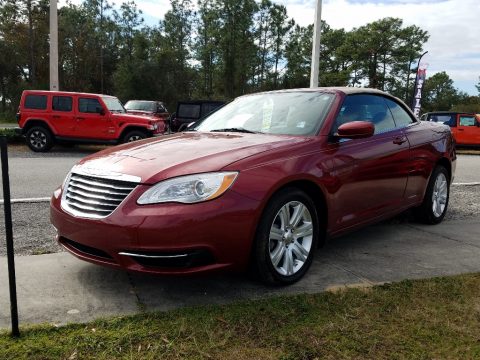 Deep Cherry Red Crystal Pearl Coat Chrysler 200 Touring Convertible.  Click to enlarge.