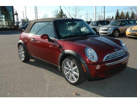 Nightfire Red Metallic Mini Cooper Convertible.  Click to enlarge.