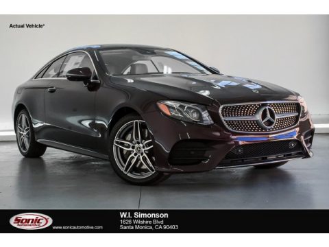 Rubellite Red Metallic Mercedes-Benz E 450 4Matic Coupe.  Click to enlarge.