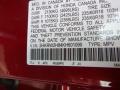Honda Color Code R539PX Molten Lava Pearl #13