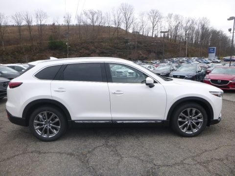 Snowflake White Pearl Mica Mazda CX-9 Signature AWD.  Click to enlarge.