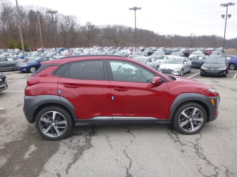 Pulse Red Hyundai Kona Limited AWD.  Click to enlarge.