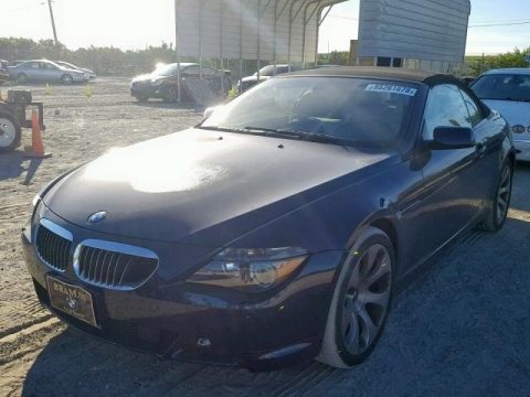 Mineral Silver Metallic BMW 6 Series 650i Convertible.  Click to enlarge.