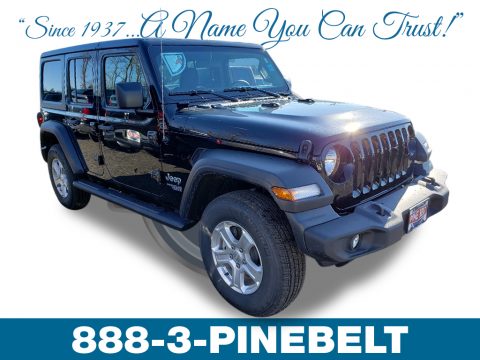 Black Jeep Wrangler Unlimited Sport 4x4.  Click to enlarge.