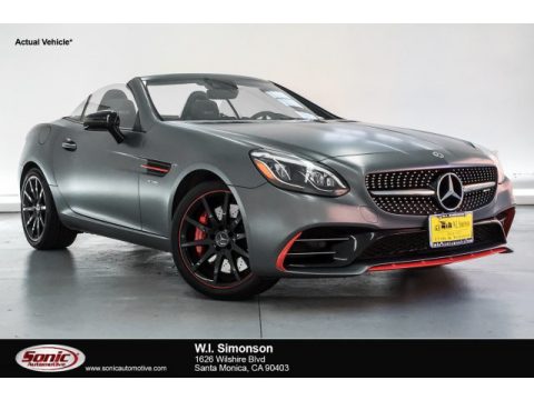 designo Shadow Grey Magno (Matte) Mercedes-Benz SLC 43 AMG Roadster.  Click to enlarge.
