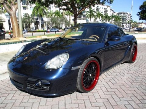 Midnight Blue Metallic Porsche Cayman S.  Click to enlarge.