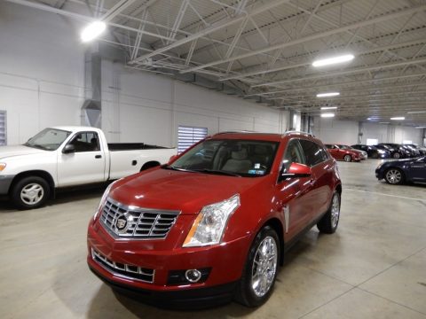 Crystal Red Tintcoat Cadillac SRX Performance AWD.  Click to enlarge.