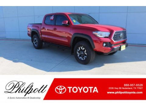 Barcelona Red Metallic Toyota Tacoma TRD Off-Road Double Cab 4x4.  Click to enlarge.