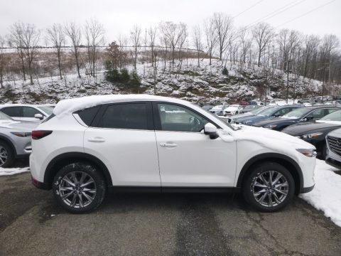Snowflake White Pearl Mica Mazda CX-5 Grand Touring Reserve AWD.  Click to enlarge.