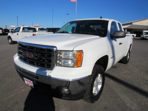 Summit White GMC Sierra 1500 SLE Extended Cab 4x4.  Click to enlarge.