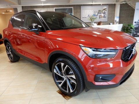 Fusion Red Metallic Volvo XC40 T5 R-Design AWD.  Click to enlarge.