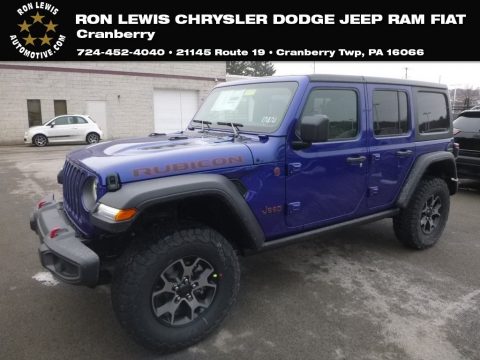 Ocean Blue Metallic Jeep Wrangler Unlimited Rubicon 4x4.  Click to enlarge.