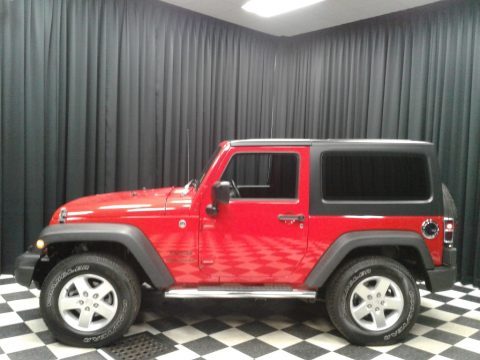 Flame Red Jeep Wrangler Sport 4x4.  Click to enlarge.