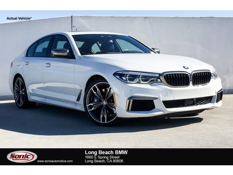 Alpine White BMW 5 Series M550i xDrive Sedan.  Click to enlarge.