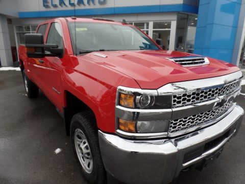Red Hot Chevrolet Silverado 3500HD Work Truck Crew Cab 4x4.  Click to enlarge.