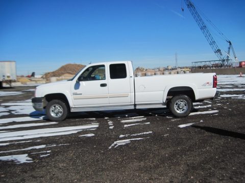 Summit White Chevrolet Silverado 2500HD LS Extended Cab 4x4.  Click to enlarge.