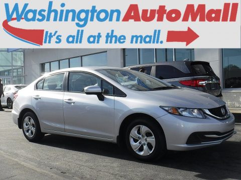 Alabaster Silver Metallic Honda Civic LX Sedan.  Click to enlarge.